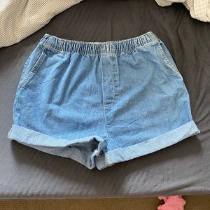 High Rise Jean Shorts